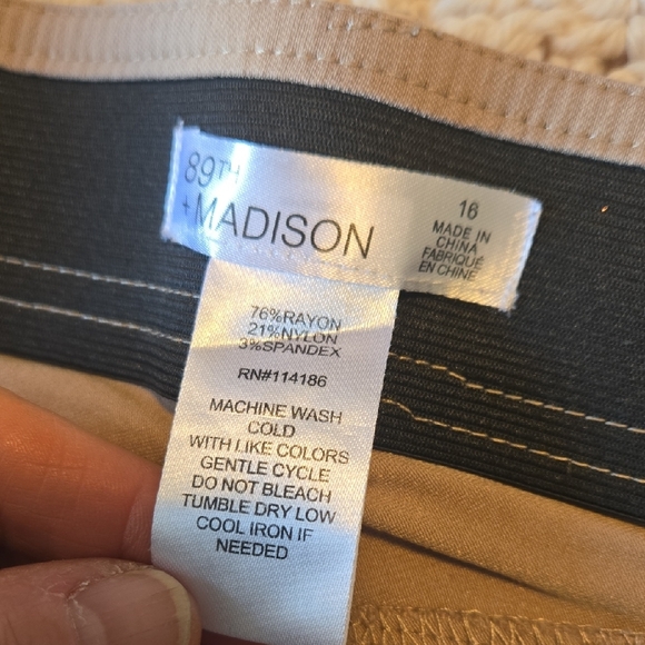 89th & Madison Tan Skinny Pants - Picture 2 of 4